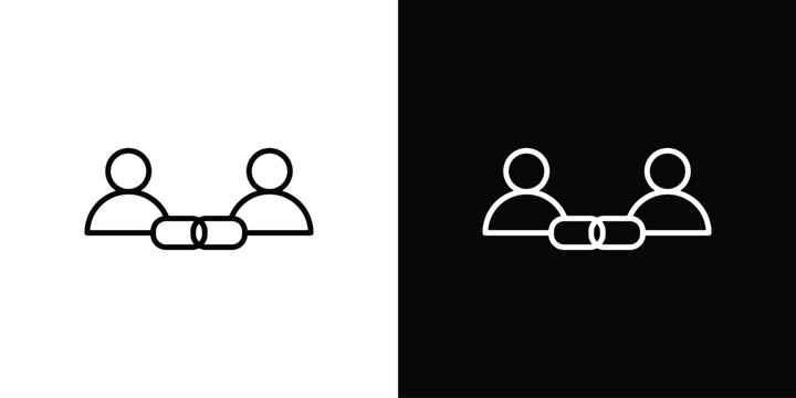 Affiliate link icon Logo Template. lianer pictogram set.