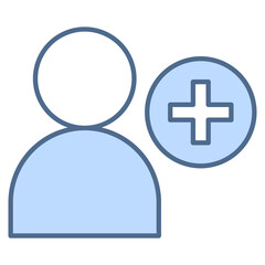 Fototapeta premium Patients Blue Icon Element For Design