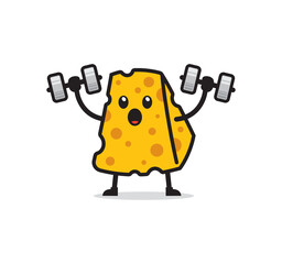 cheese mascot character vector design