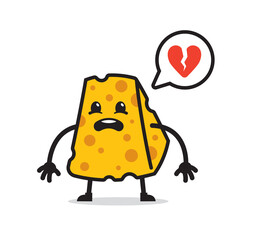 cheese mascot character vector design
