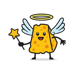 cheese mascot character vector design