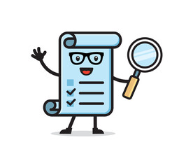 Paper or document mascot character vector design