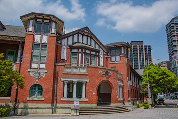Naklejka premium old houses in the city