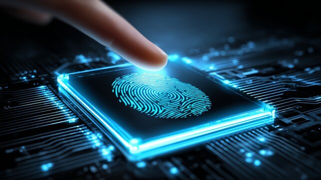 Enhanced cybersecurity, fingerprint authentication on a microchip for advanced data protection