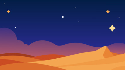 Fototapeta premium Witness the Immense Star Filled Sky Over a Silent Empty Desert