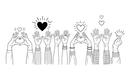 Hands Forming Hearts A Visual Representation of Love and Unity