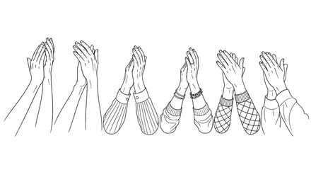 Applause A Collection of Hand Clapping Line Art