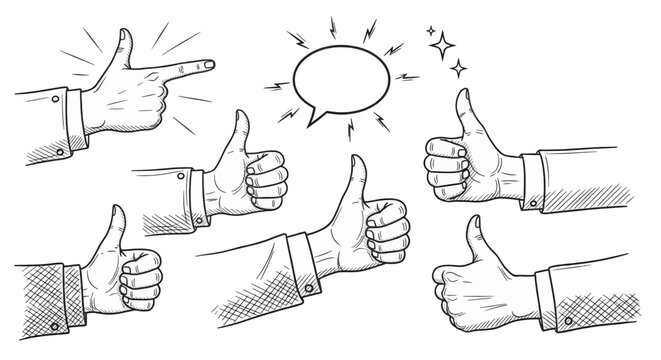 Thumbs Up A Collection of Hand Gestures for Positive Feedback and Success