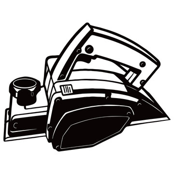 black electric planer tool clip art preview
