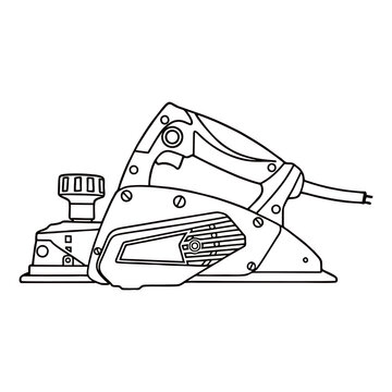 black and white electric planer tool clip art preview