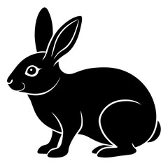 black and white rabbit