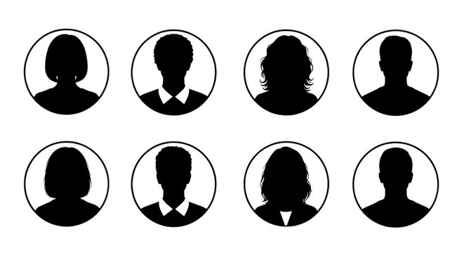 Essential Profile Icons: Versatile Silhouettes for Websites & Apps