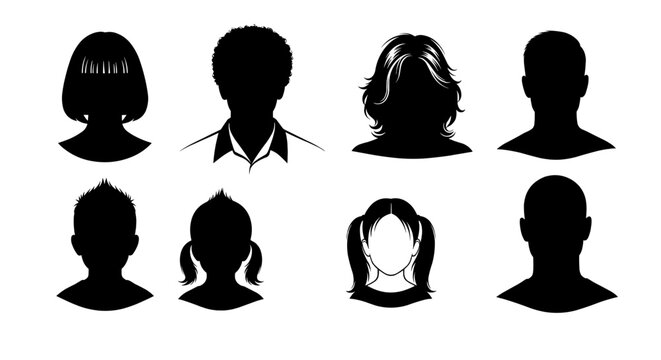 Versatile Avatar Silhouettes: Profile Icons for Websites & Apps