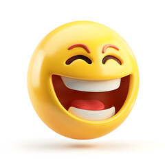 Fototapeta premium Cute Cartoon Goat with Big Eyes and Smiling Face