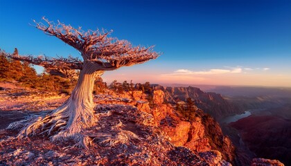 mandelbrot tree of wonder surreal cliffside fractal landscape