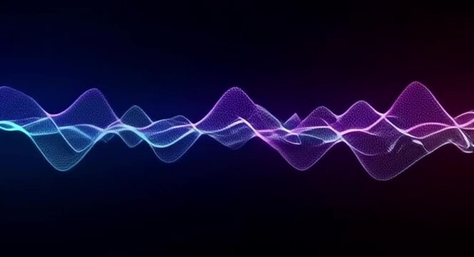 Modern Abstract Sound Wave Digital Equalizer Background for Technology, Music & Data Visualization