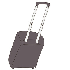 キャリー　旅行　趣味　イラスト　線画　濃い灰色　色違い　シークレット