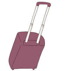 キャリー　旅行　趣味　イラスト　線画　濃いピンク　色違い　シークレット