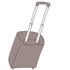 キャリー　旅行　趣味　イラスト　線画　薄茶色　色違い　シークレット