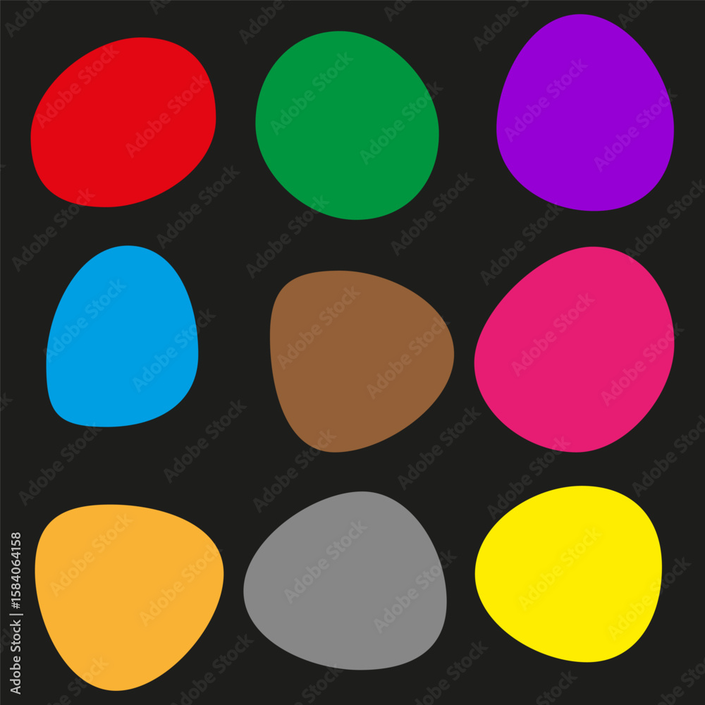Poster abstract color blobs. organic shape collection. bright paint smears. vector vibrant elements