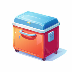 アニメ風冷凍庫のベクターイラスト