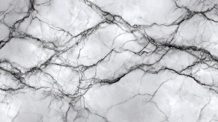 Elegant White Marble Texture Background with Veins - Abstract Stone Design for High-Quality Surface