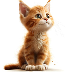 Fototapeta premium Curious Ginger Kitten