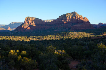 Snoopy Rock in Sedona, Arizona at sunrise. 