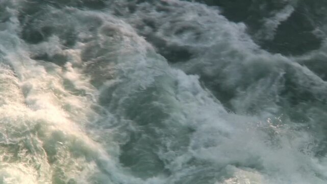 Close up of raging whitewater on Niagara river 