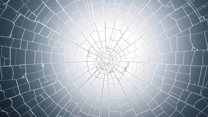 Obraz premium broken glass spider mesh