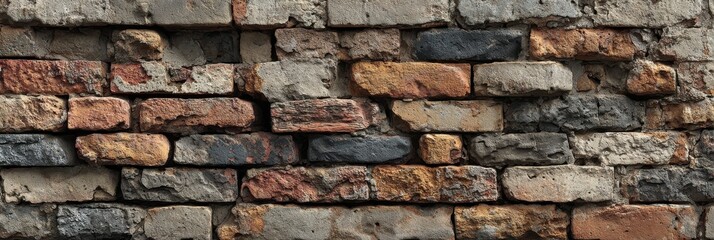 Obraz premium Weathered Brick Wall Textures Close-Up of Old Brickwork Backgrounds and Architectural Details
