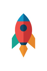 Colorful Rocket Icon