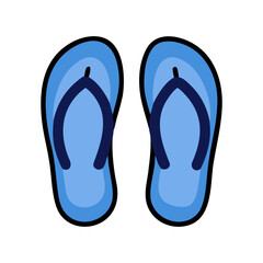 blue flip flops