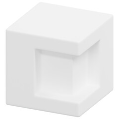 3D Deep Slot Cube Icon