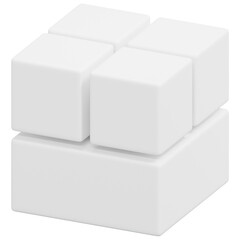 Fototapeta premium 3D Raised Cube Base Icon