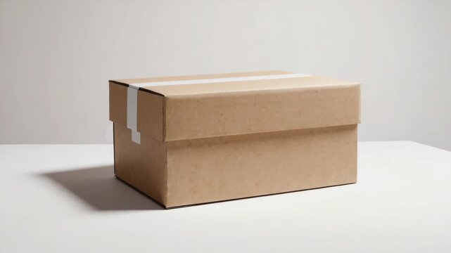 New unopened cardboard box, typical of shipping or packing materials.