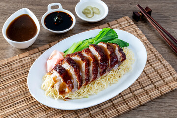 Roasted duck noodles, Asian food style