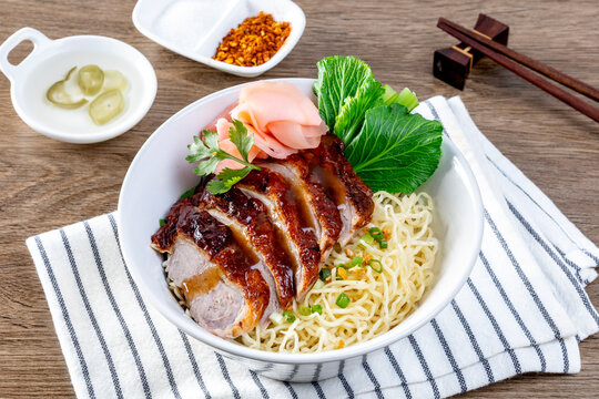 Roasted duck noodles, Asian food style