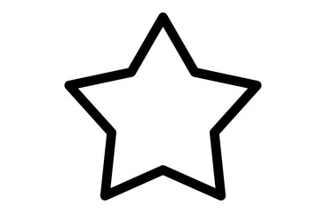 星のシンプルな線画のUIアイコン