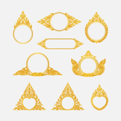 Khmer ornament border frame corner photo Kbach khmer