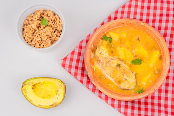 Sancocho soup typical Colombian fish food