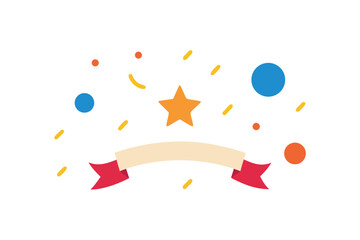Fototapeta premium Set Of Confetti Elements With Star Circle And Shapes