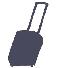 キャリー　旅行　趣味　イラスト　濃い灰色　単体　シークレット