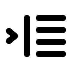 Right Indent - Simple Minimalist Modern Icon for UI Apps