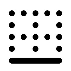 Border Bottom - Simple Minimalist Modern Icon for UI Apps