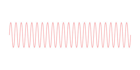 Sinusoidal Wave Signal. Sine Wave. Trigonometric Sine Function.