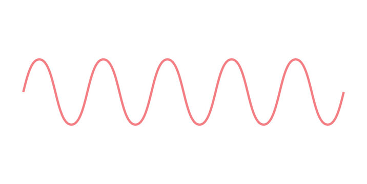 Sinusoidal Wave Signal. Sine Wave. Trigonometric Sine Function.