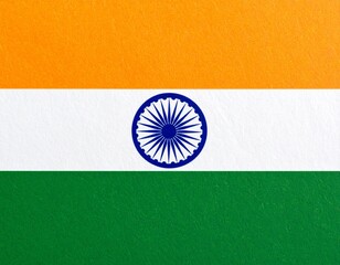 画用紙に印刷されたインドの国旗の背景