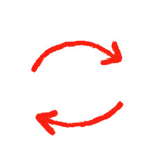 red arrow left and right hand drawn isolated on transparent png