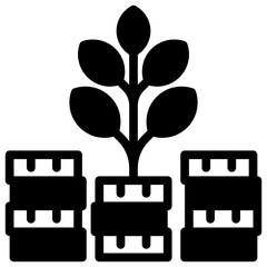 investment icon vector with solid style